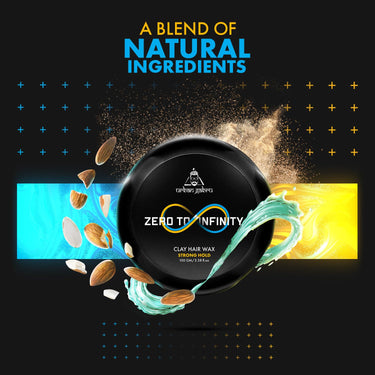 UrbanGabru Clay Hair Wax For Men: Zero to Infinity (100 gm) | Strong Hold Matte Finish | Natural Hair Styling Wax | All Hair Types | No Greasy Residue | Multiple Hairstyles